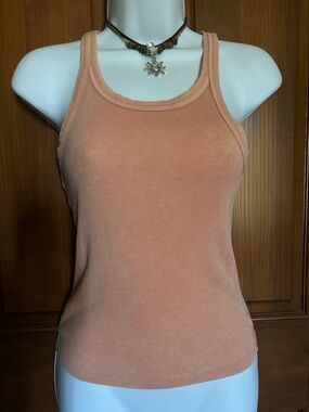 American Eagle Classic  Women's Ribbed Tank Top - Peachy Coral